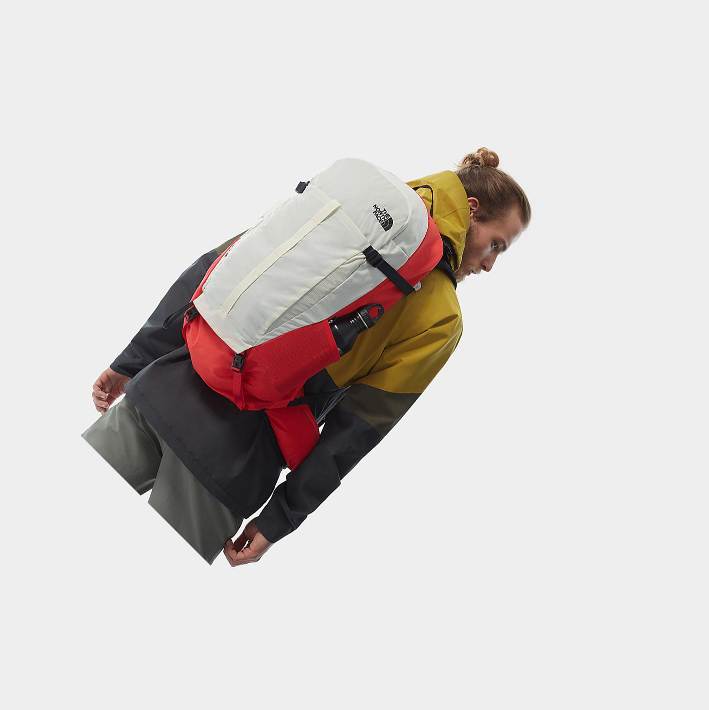Men's The North Face BASIN 36L Backpacks White Red | US472QJKB