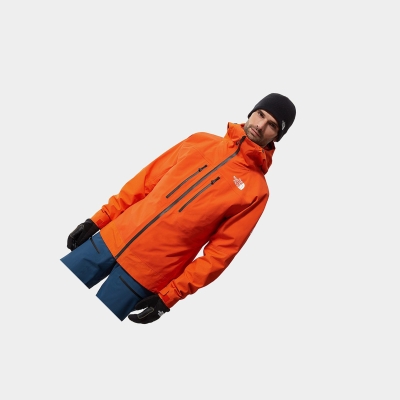Men's The North Face Summit L5 FUTURELIGHT™ Waterproof Jackets Red Orange | US082DHAV