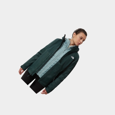 Women's The North Face Down Insulated DryVent™ Triclimate Insulated Jackets Green | US502QCYK