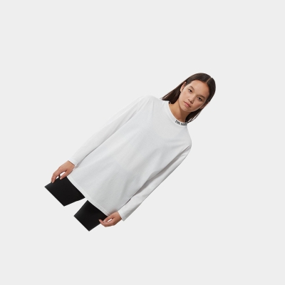 Women's The North Face New Zumu Long-Sleeve T Shirts White | US480CVBO
