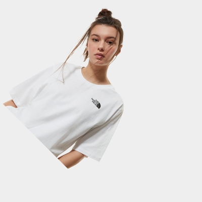 Women's The North Face Relaxed Simple Dome T Shirts White | US210KFZU
